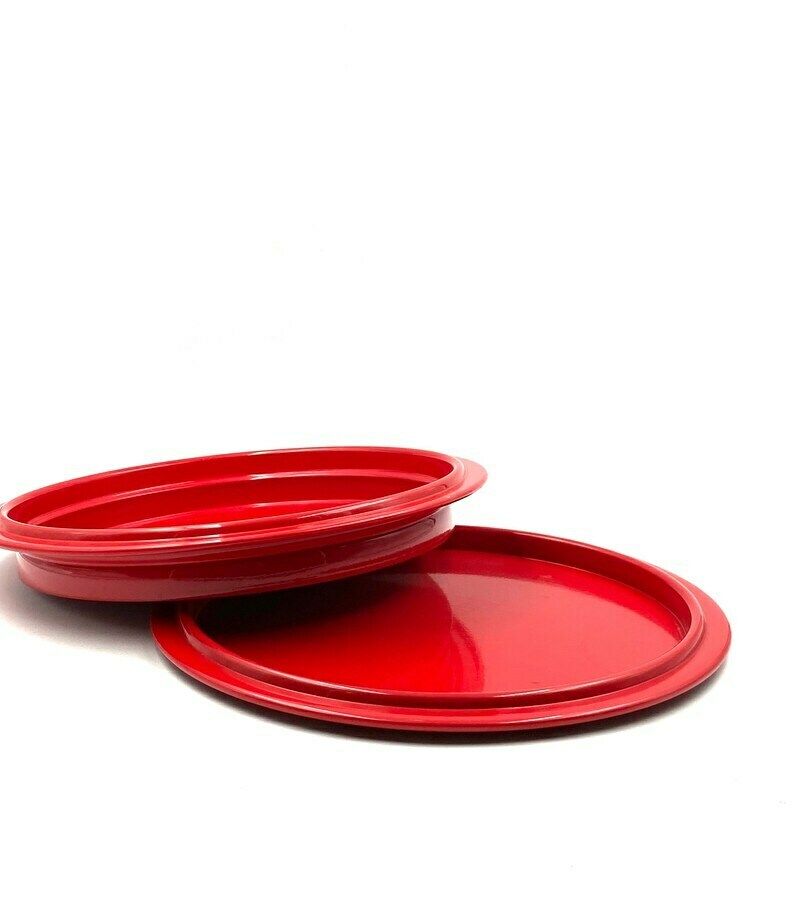 photo for sale Gianfranco Frattini, Red Centerpiece / Tray, Progetti Italy, 1970s