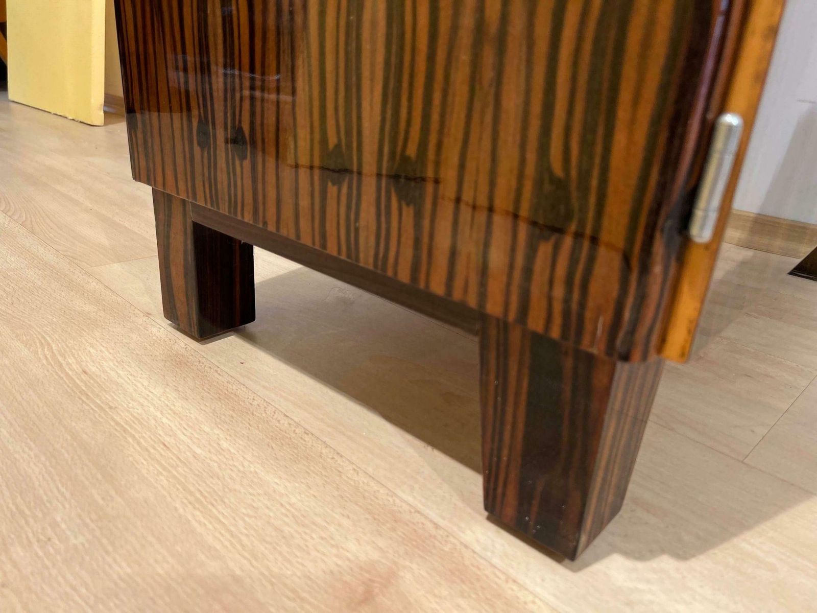 4933.16 Small Art Deco Drinks Cabinet, Macassar Veneer, France, Circa 1930 photo