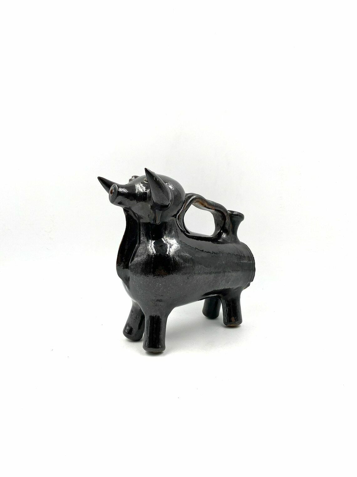 Ancient Mediterranean Style Bull Shaped Jug Sculpture, France 1970s photo Art