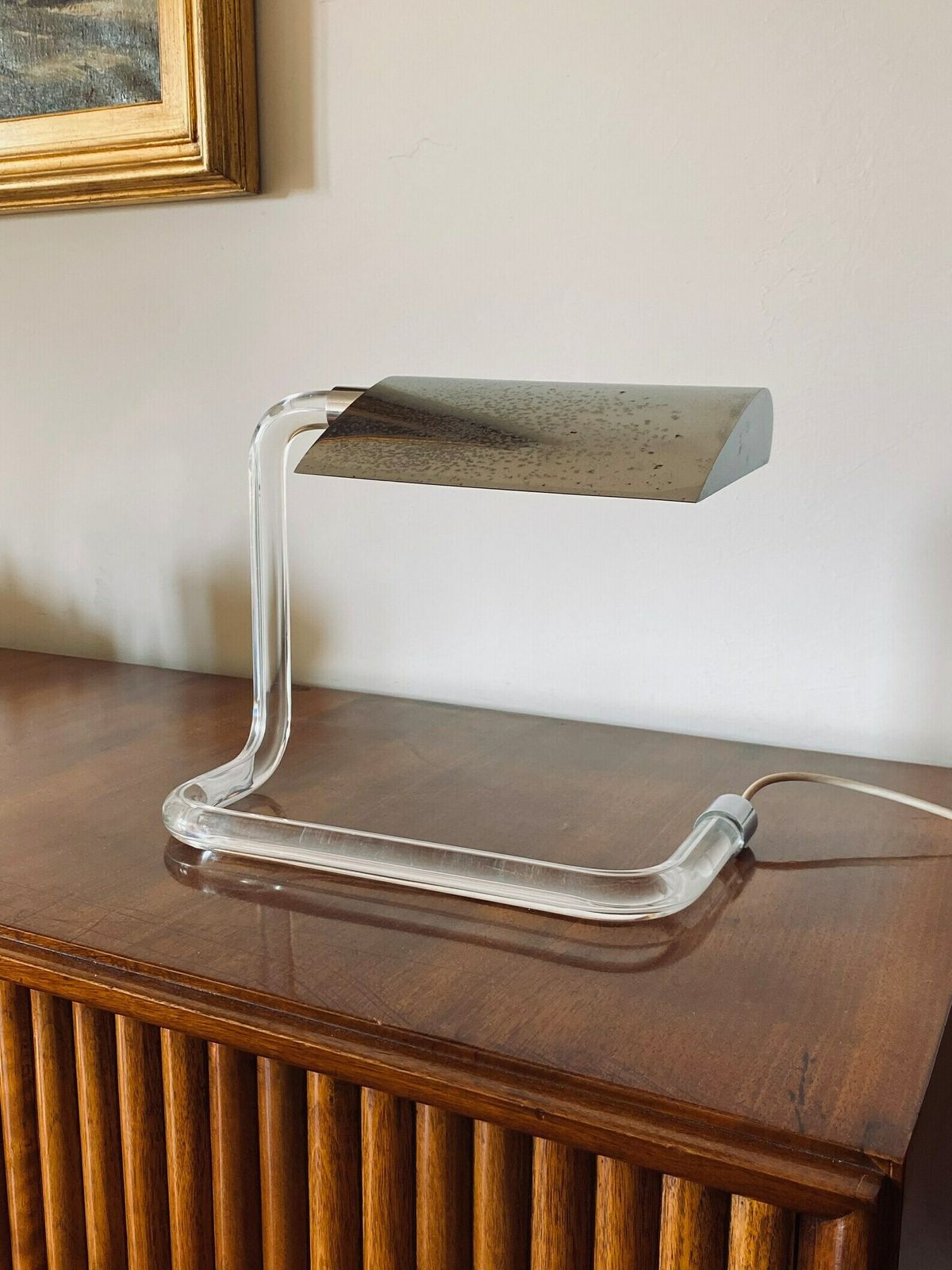 Peter Hamburger, Crylicord Modernist Crylicord Desk Lamp, Knoll International, 1960s photo for sale
