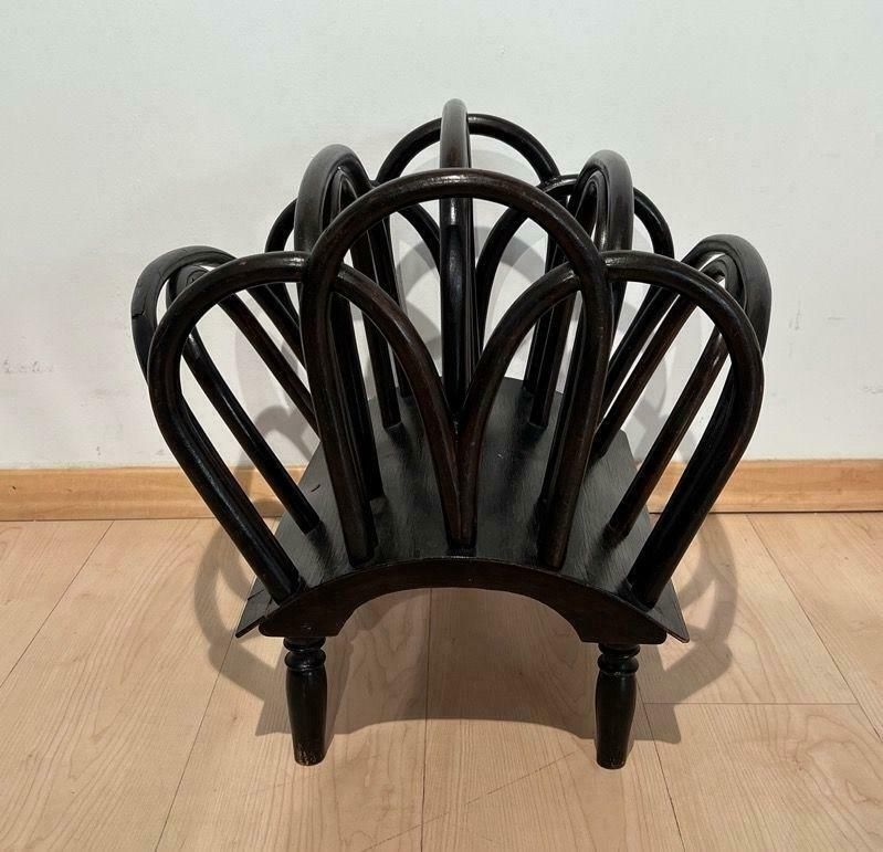 Thonet Newspaper Stand, Bent And Stained Beechwood, Austria Circa 1900 photo furniture