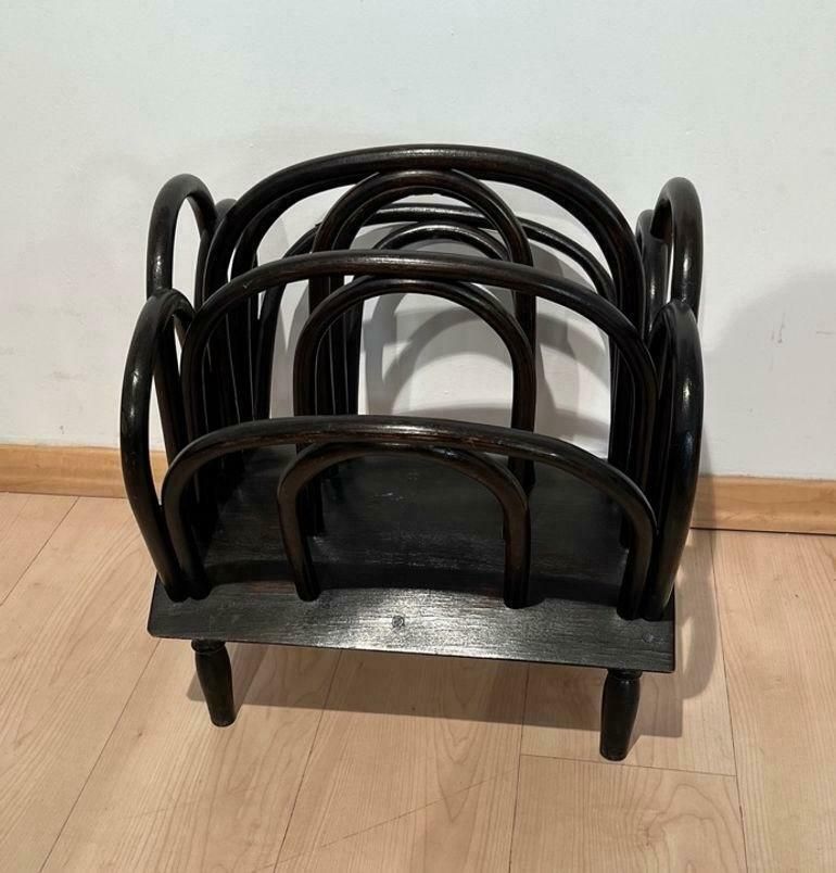 Thonet Newspaper Stand, Bent And Stained Beechwood, Austria Circa 1900 photo 1212.2