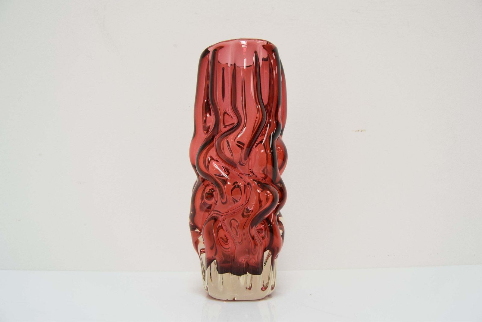 Glass Vase By Pavel Hlava For Crystalex Nový Bor, 1970's. photo furniture
