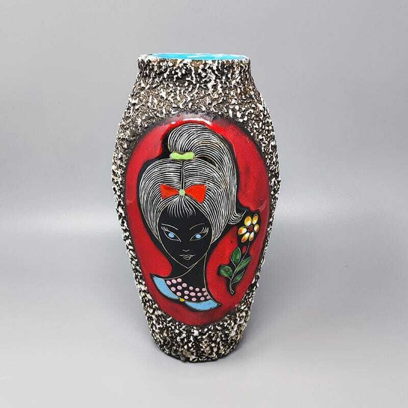 1960s Stunning Lava Vase By Melior. Made In Italy photo furniture