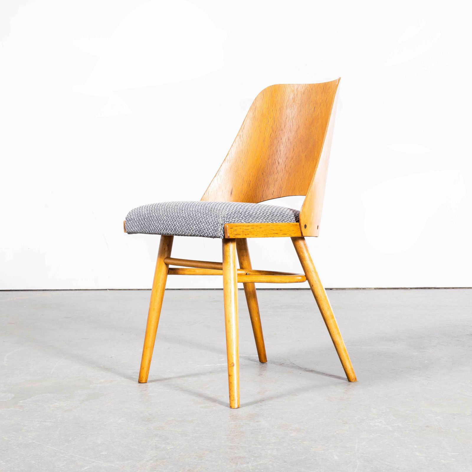 1950’s Upholstered Ton Dining Chairs By Radomir Hoffman – Set Of Four photo vinterior