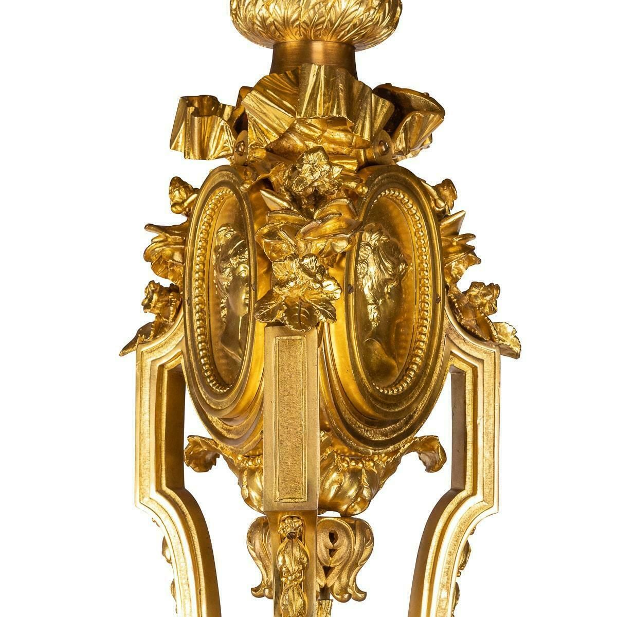 19th Century French Louis XVI Style Ormolu Twenty Seven Light Chandelier, C.1890 photo Lighting