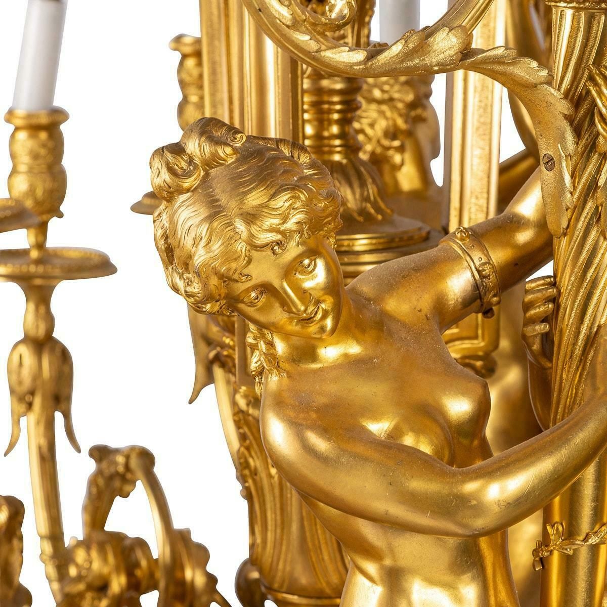 photo furniture 19th Century French Louis XVI Style Ormolu Twenty Seven Light Chandelier, C.1890