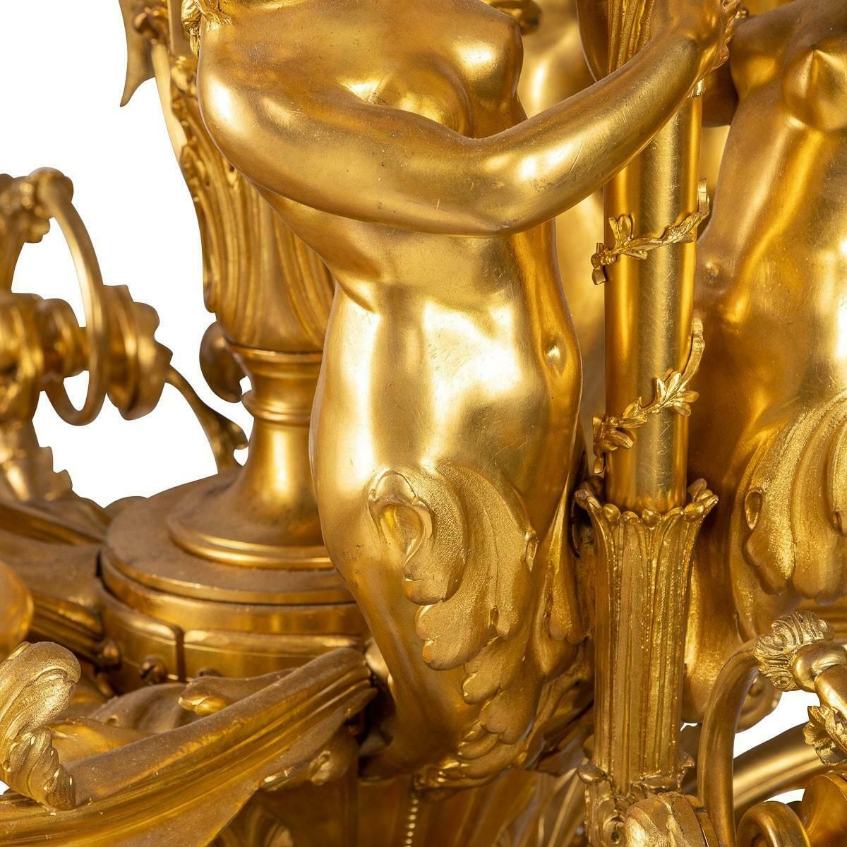 photo for sale 19th Century French Louis XVI Style Ormolu Twenty Seven Light Chandelier, C.1890