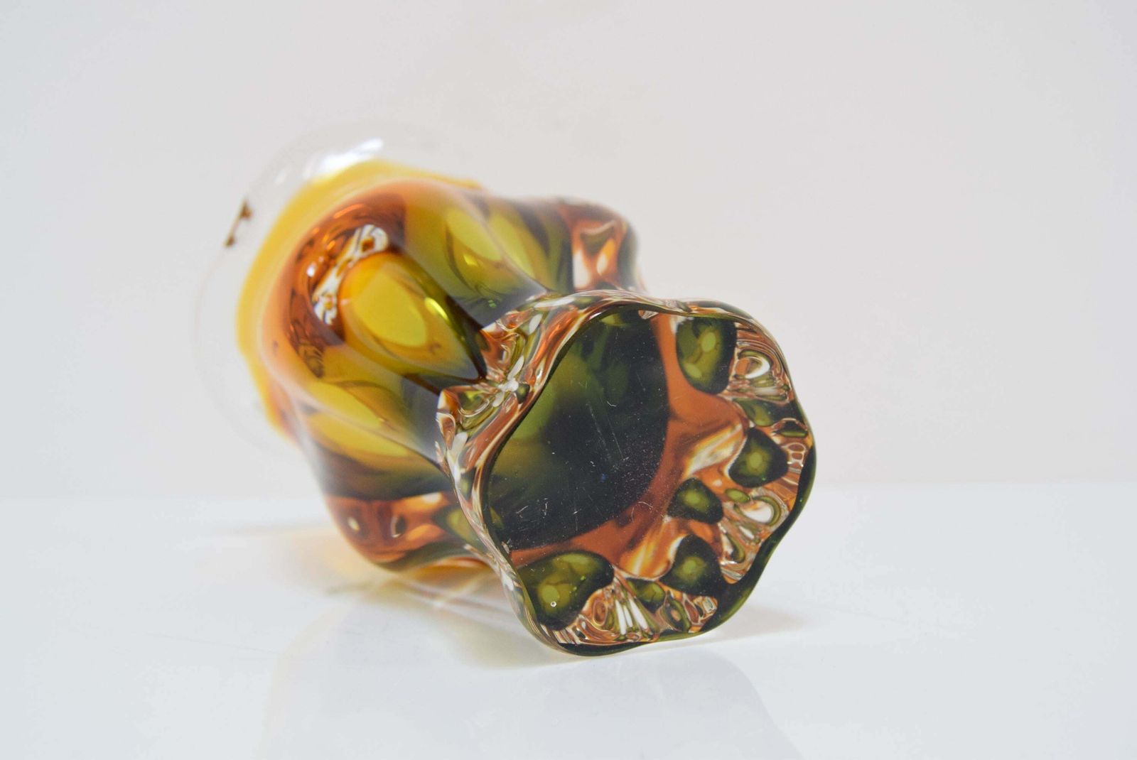 photo furniture Art Glass Vase By Josef Hospodka For Glasswork Chribska, 1960's.