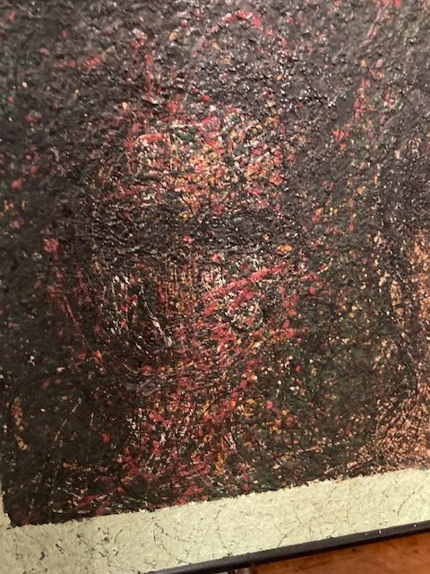Contemporary Art Painting  Mancini 68  Action Painting Acrylic On Canvas Four Faces photo for sale