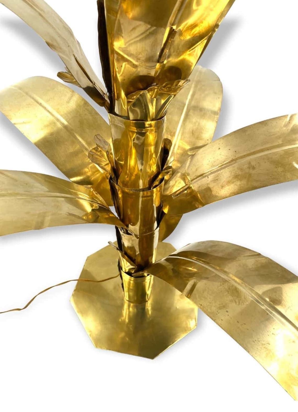 Palm Tree Brass Floor/Table Lamp, Bottega Gadda Italy, 1960 photo buy