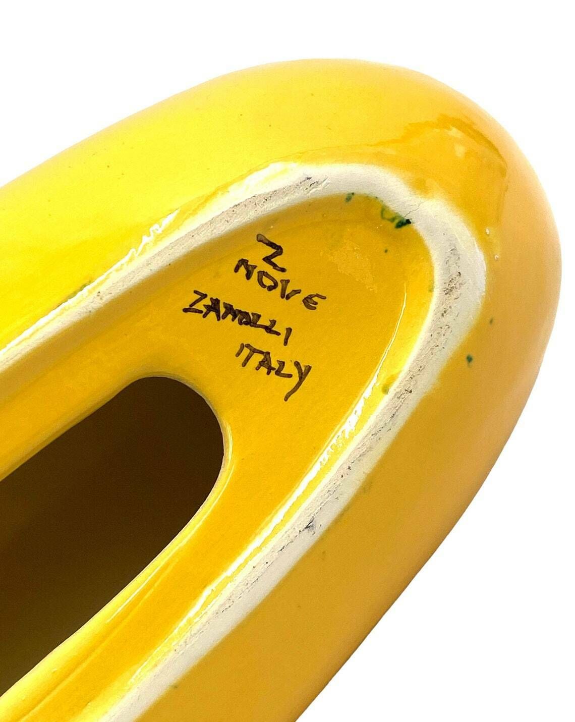 photo for sale Yellow Banana Ceramic Sculpture, Zanolli Nove Italy, Ca. 1970
