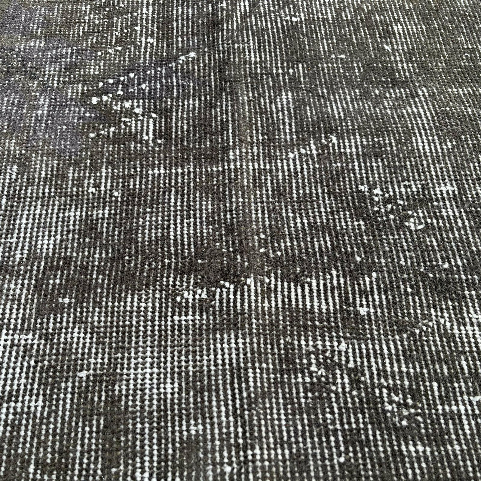 Vintage Distressed Turkish Rug , Over Dyed Grey, 200 X 120 Cm photo Textiles