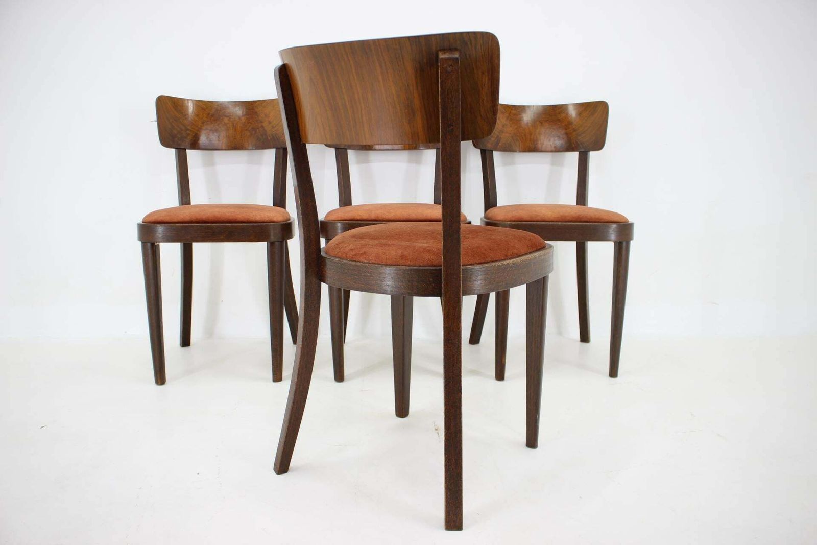 photo furniture 1940s Set Of Four Dining Chairs, Czechoslovakia