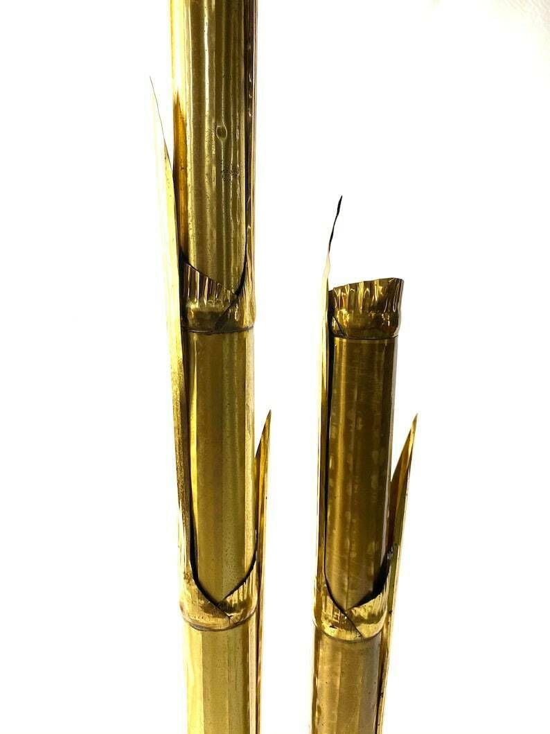 Tommaso Barbi, Pair Of "Canna Di Bambù" Floor Lamps, G&G Studio E Disegno, Rome, Italy, 1970 photo vinterior