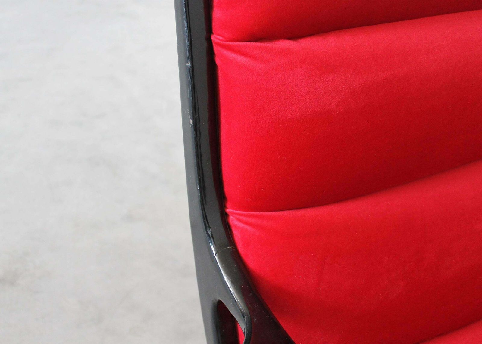 Ezio Longhi Mitzi Armchair In Black Wood And Red Velvet For Elam Italy 1950s photo Furniture