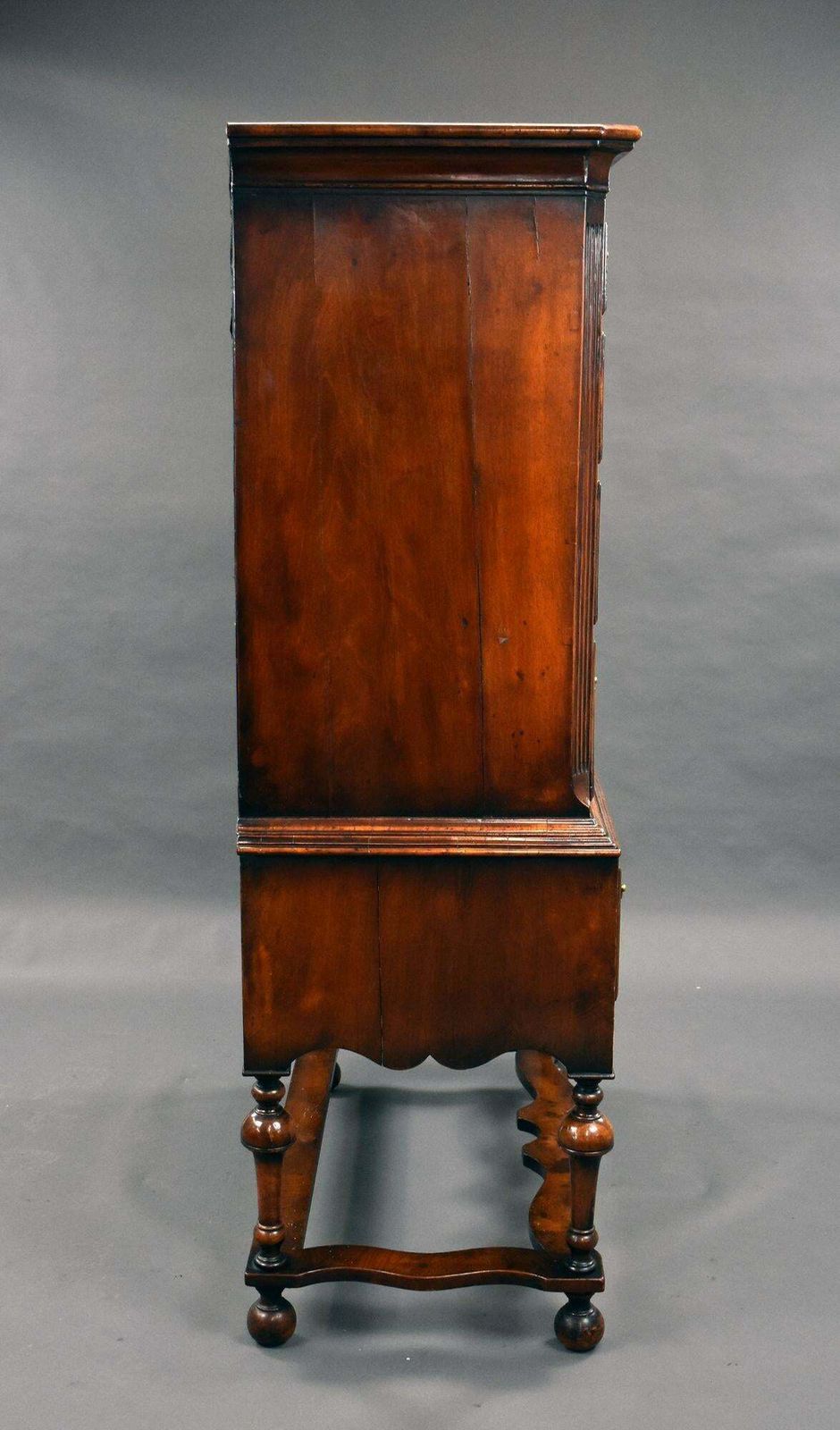 19th Century Figured Walnut Chest On Stand photo 1750.0