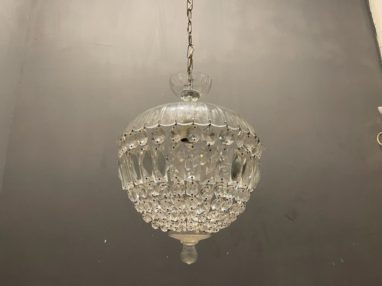 Crystal Murano Glass Light Pendant photo vinterior