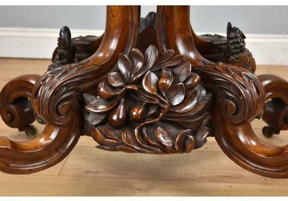 19th Century, English Victorian Burr Walnut Loo Table photo buy