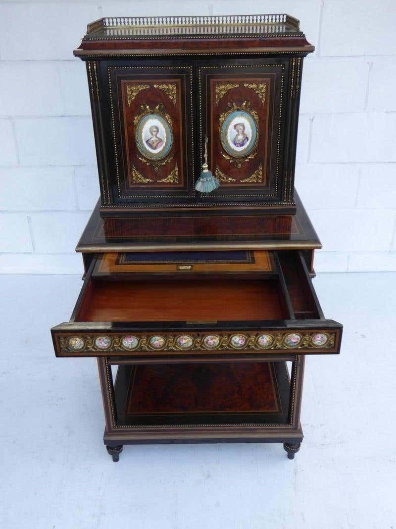 19th Century Ebony And Thuya Wood Bonheur Du Jour photo buy