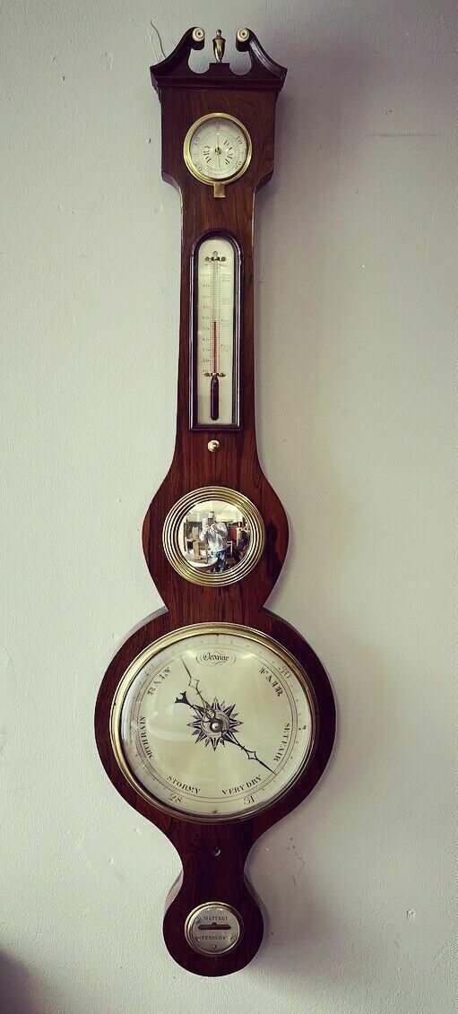 Victorian Barometer In Rosewood Case By G. Matteri Of Tenbury.