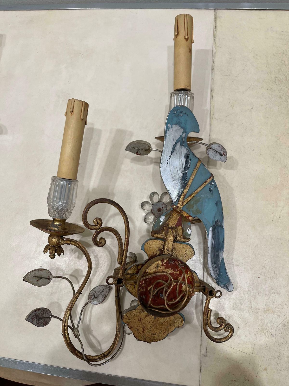 photo furniture Stunning Pair Of Ancient Sconces By Maison Baguès, Art Déco, France