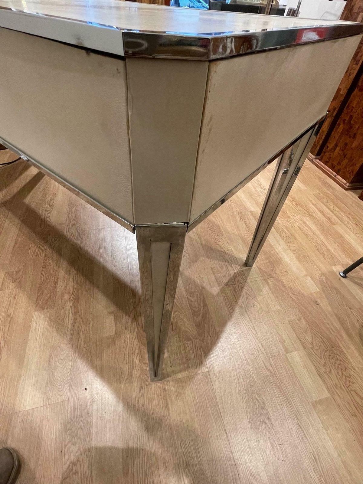 Parchment Covered Desk By Primavera, Art Deco, France, 1930's photo vintage