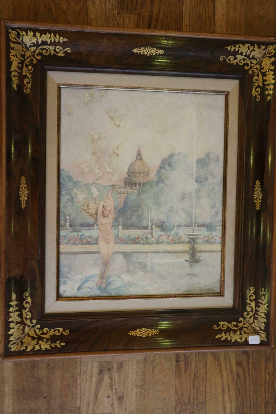 Raphael Delorme (1885 1962) , « Venus With Doves » photo vintage
