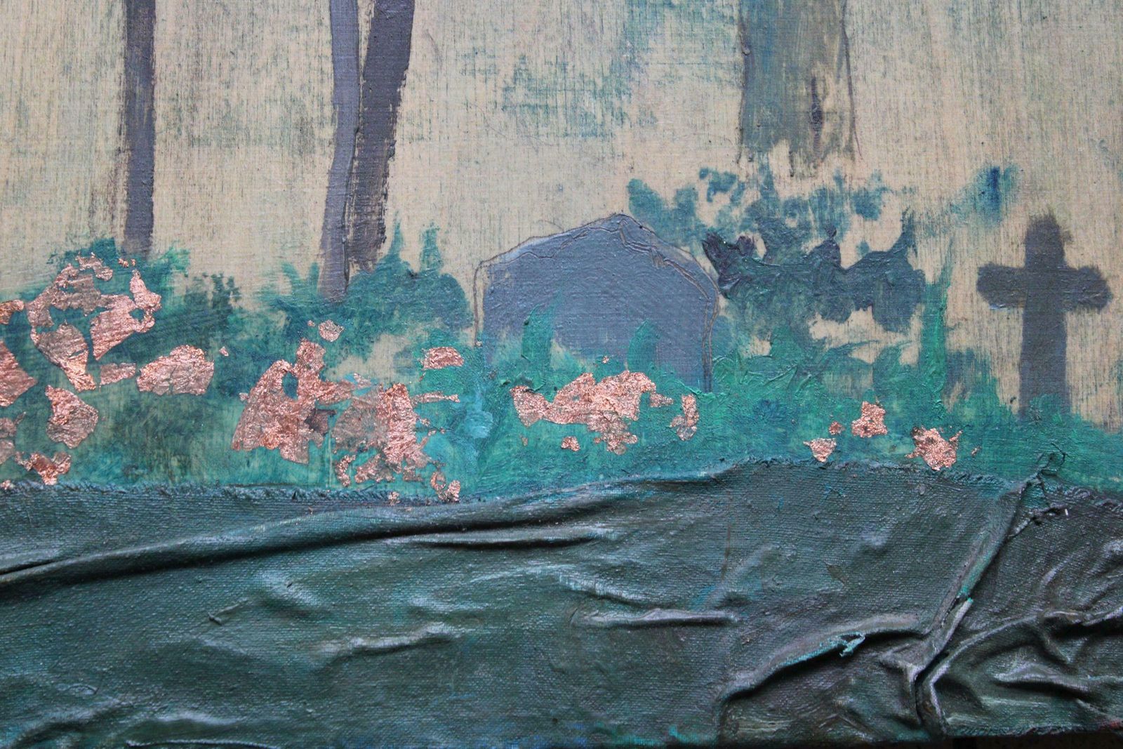 Alexander Rafael Tiknuse The Old Cemetery. 2018. Oil On Wooden Plywood. 2018 photo for sale