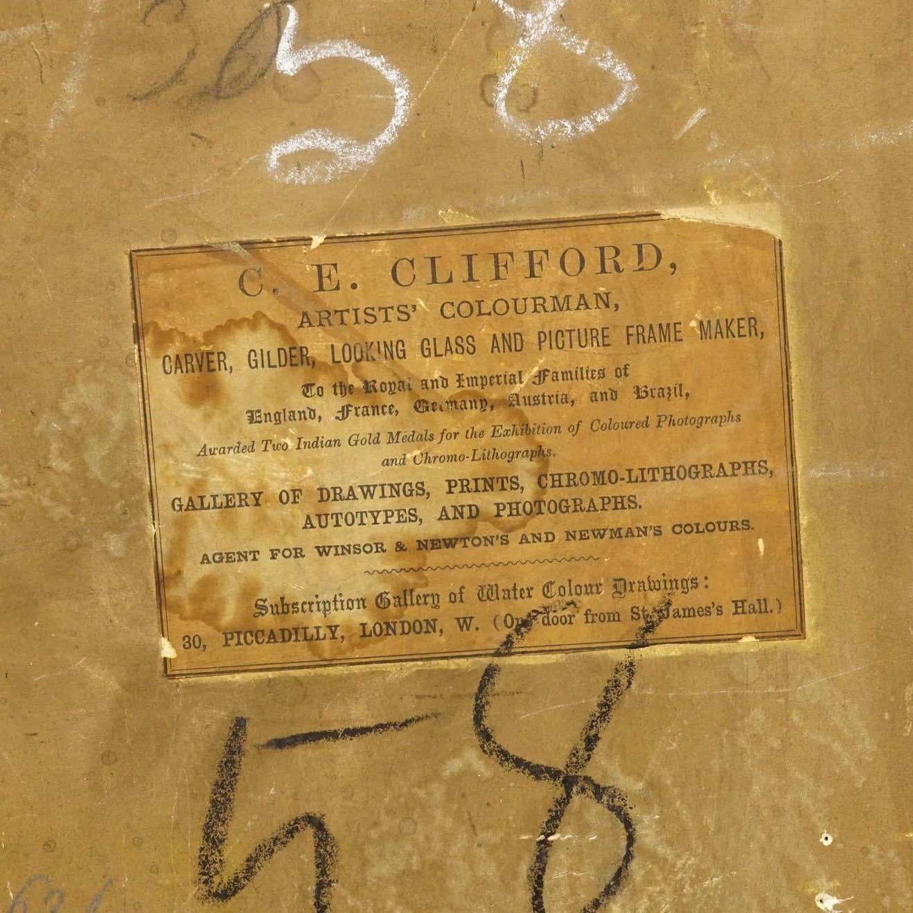photo furniture Antique Trompe L'oeil Painting By Micheangelo Meucci, Florence 1867