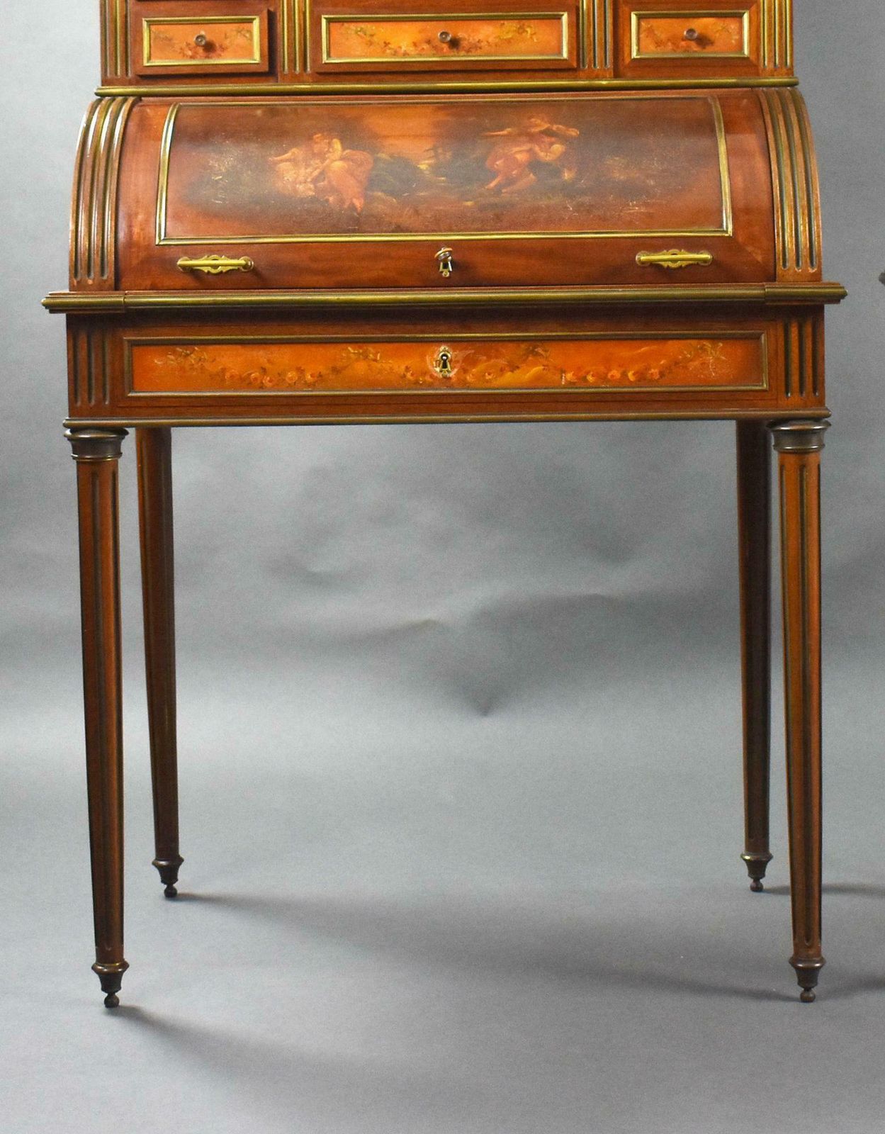 Pair Of 19th Century French Vernis Martin Cylinder Top Desks photo Furniture