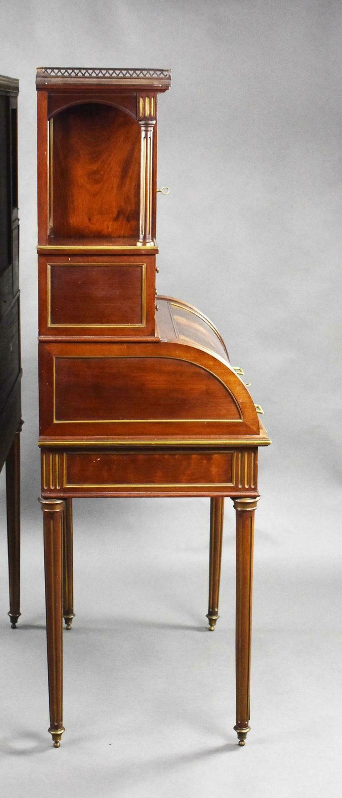 photo for sale Pair Of 19th Century French Vernis Martin Cylinder Top Desks