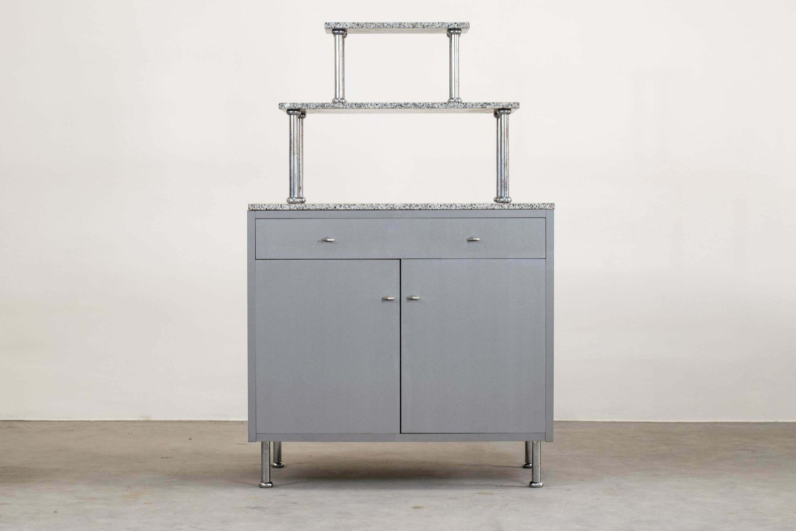 Two Doors Cabinet By Driade In Laminate And Baveno Granite 1980s