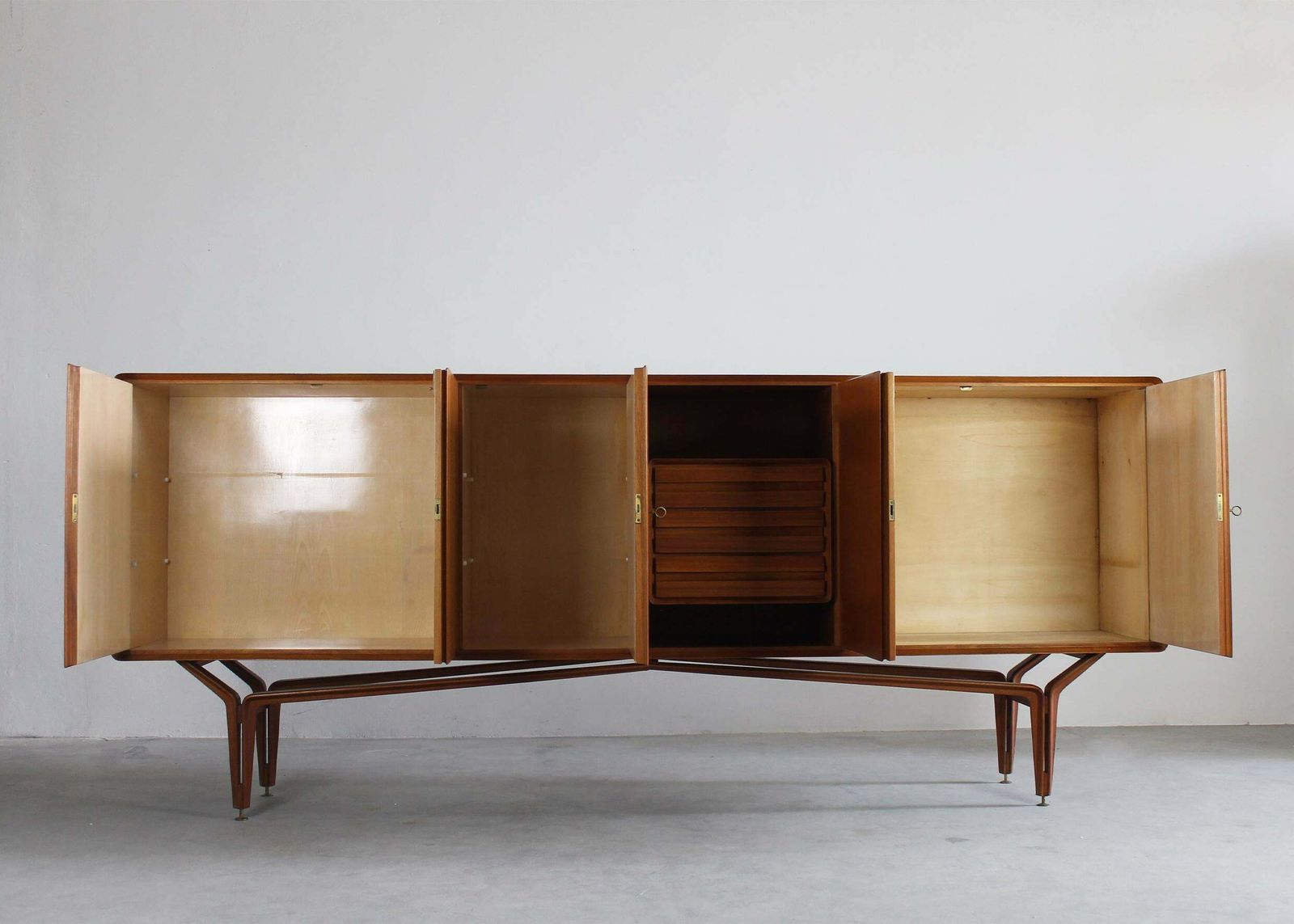 Galleria Mobili D'arte Sideboard With Doors And Drawers In Wood 1950s Italy photo furniture