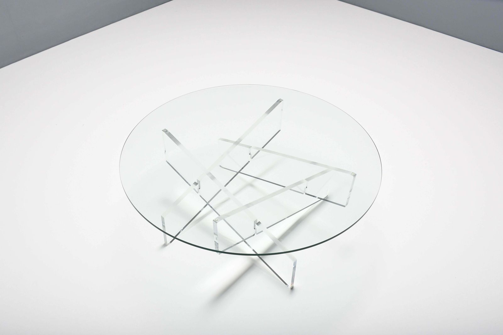 Graphic Lucite And Glass Coffee Table, Italy 1970s photo 2112.0