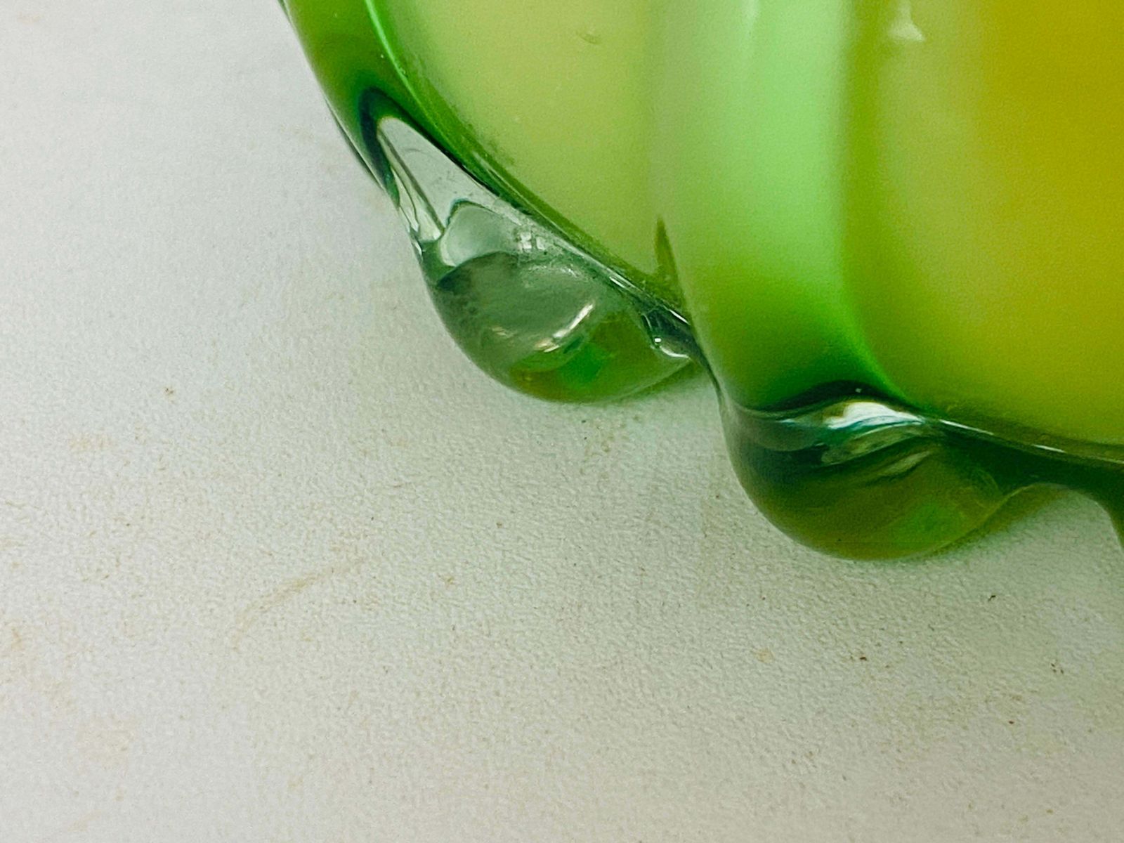 Venitian Vase 1970 Venini Green And Yellow Colour Venini Style Italy photo buy