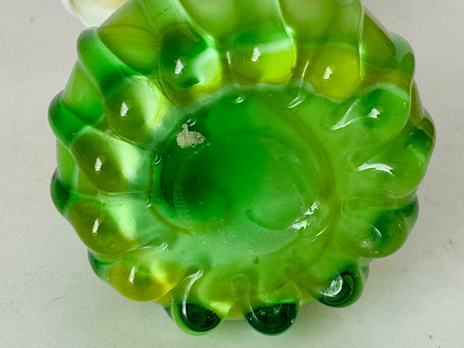 photo for sale Venitian Vase 1970 Venini Green And Yellow Colour Venini Style Italy