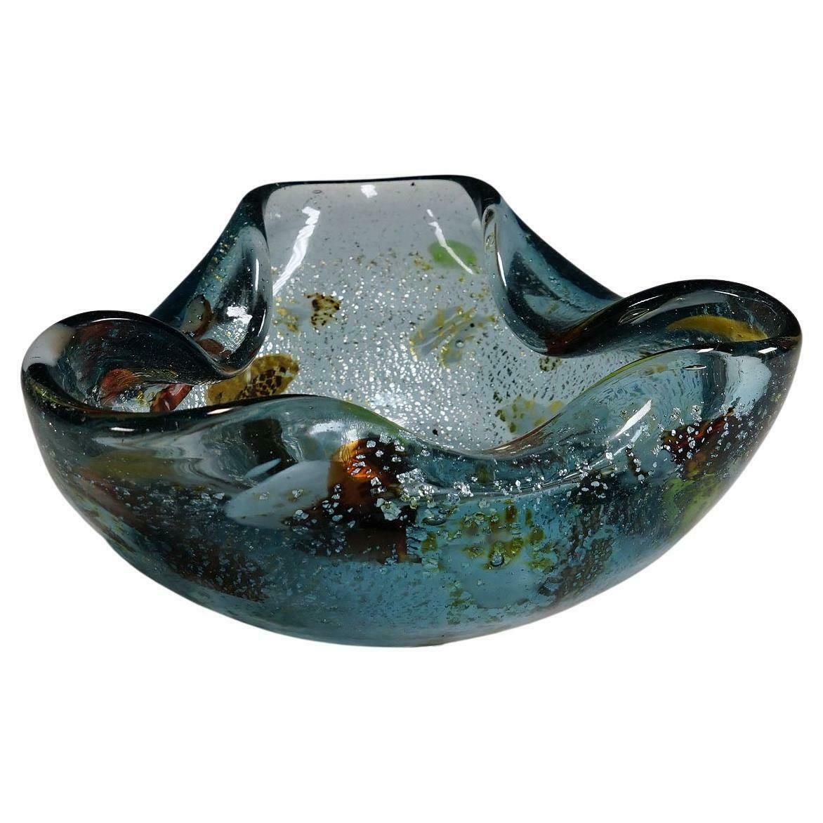 Aureliano Toso (Attr.) Murano Art Glass Bowl 1950s
