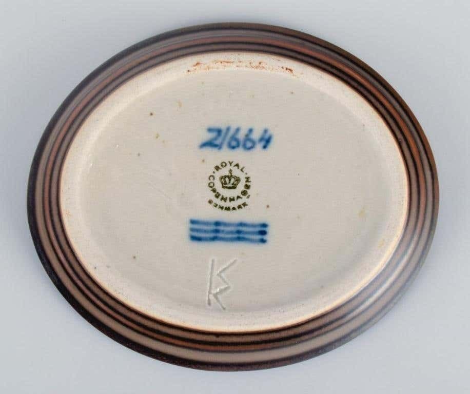 Knud Kyhn (1880 1969) For Royal Copehagen Small Ceramic Dish With Deer photo Home Decor