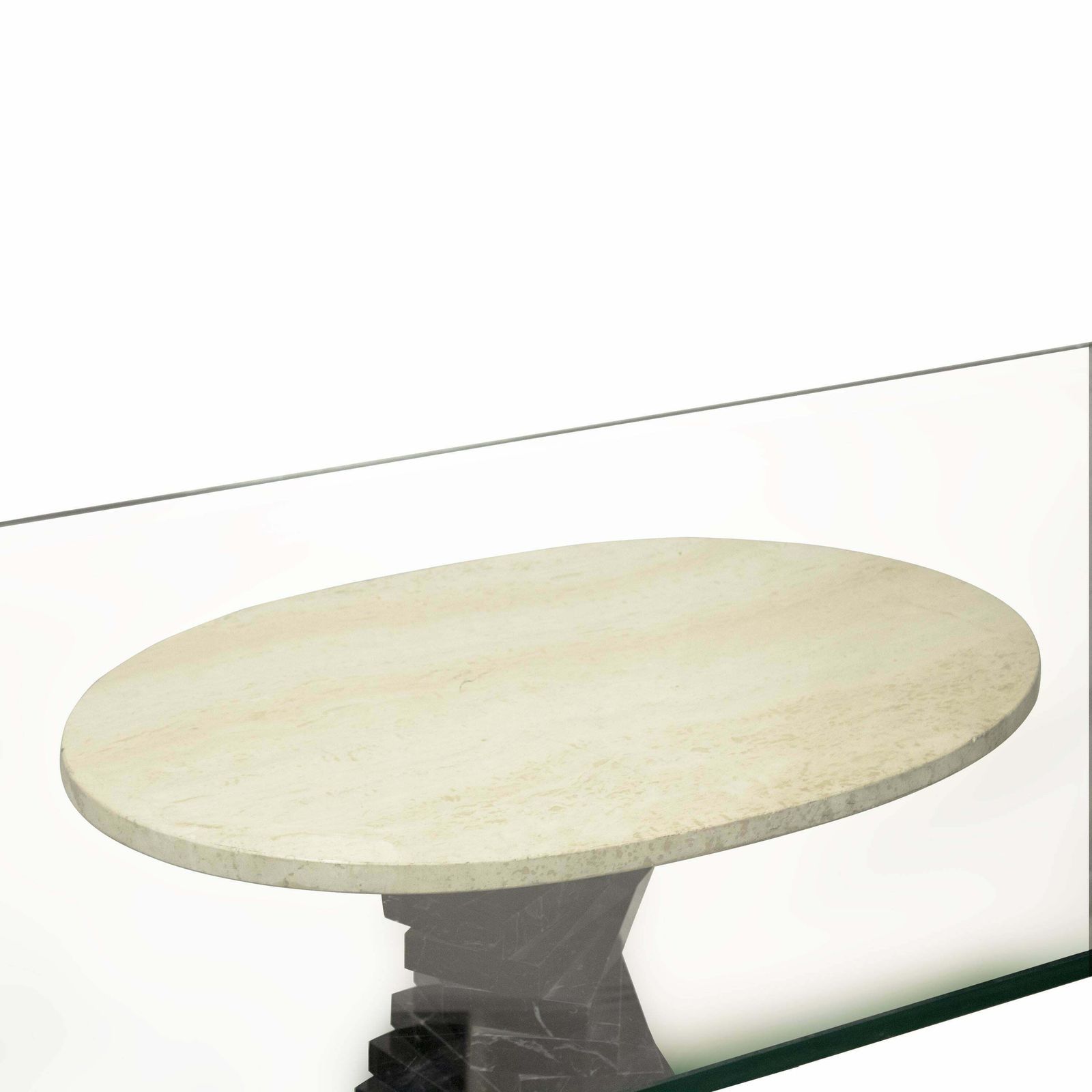 Mid Century Modern Marble And Glass Dining Table, Italy, 1970 photo Furniture