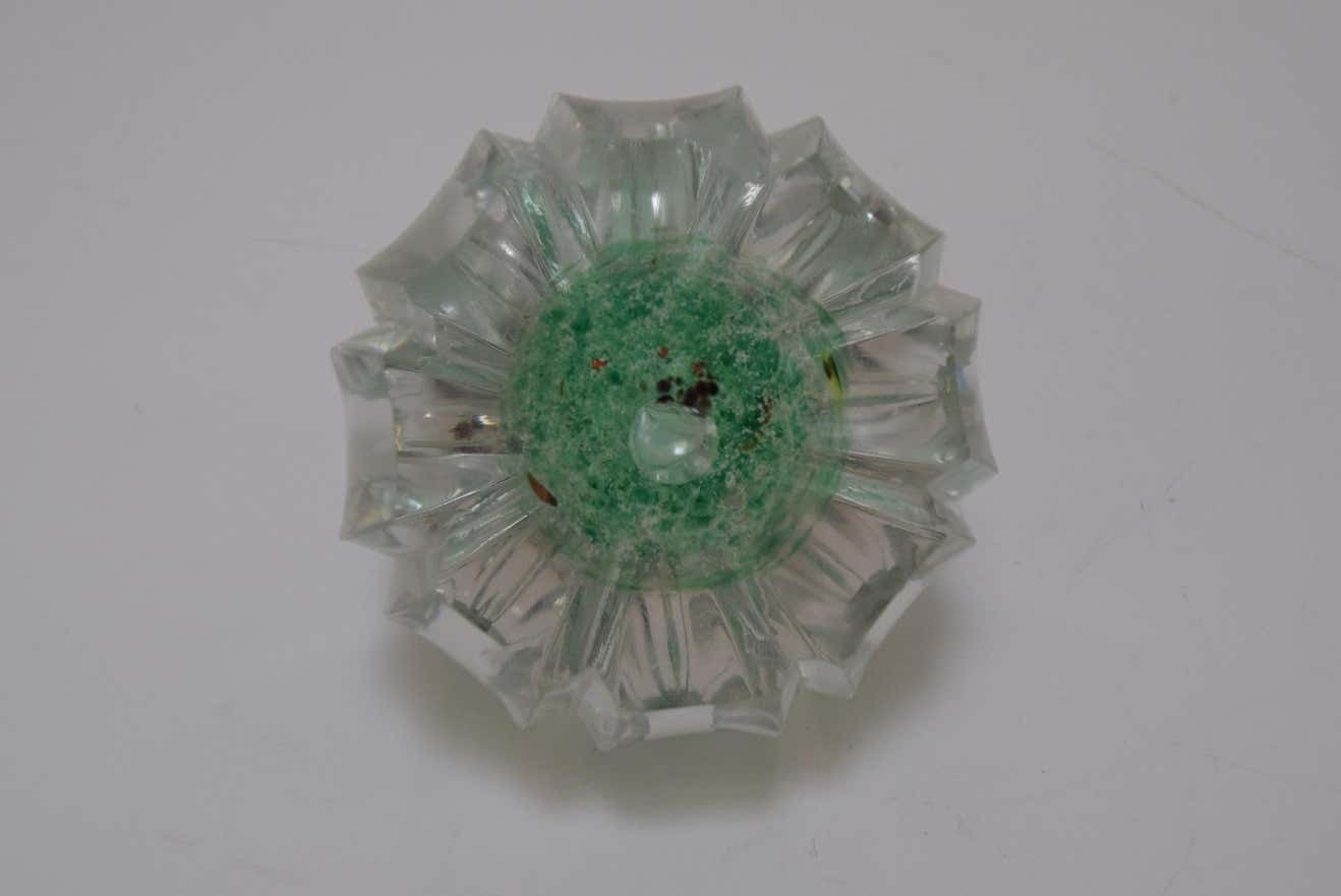 photo for sale Art Glass Paperweight, Glasswork Novy Bor, 1950s