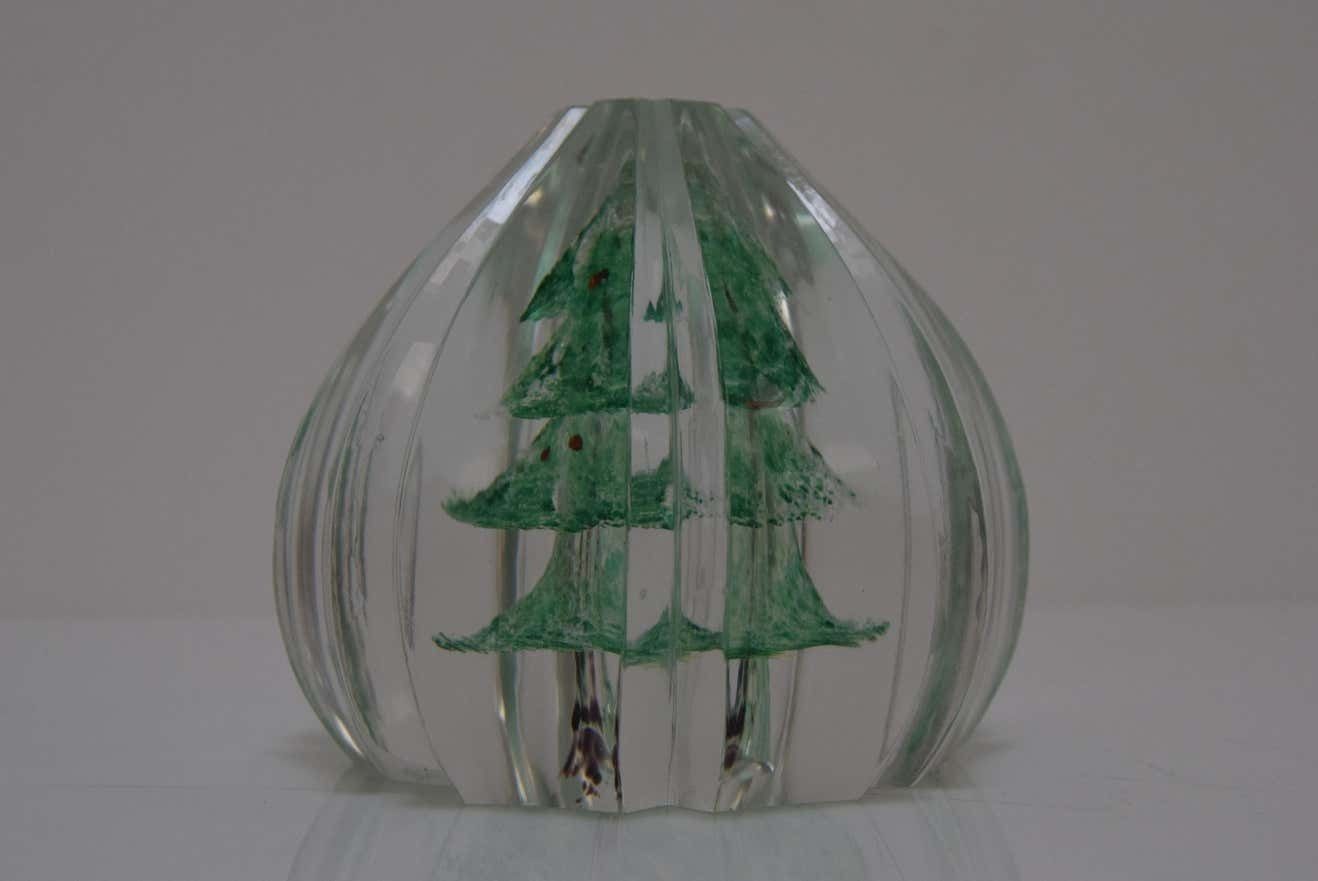 photo buy Art Glass Paperweight, Glasswork Novy Bor, 1950s