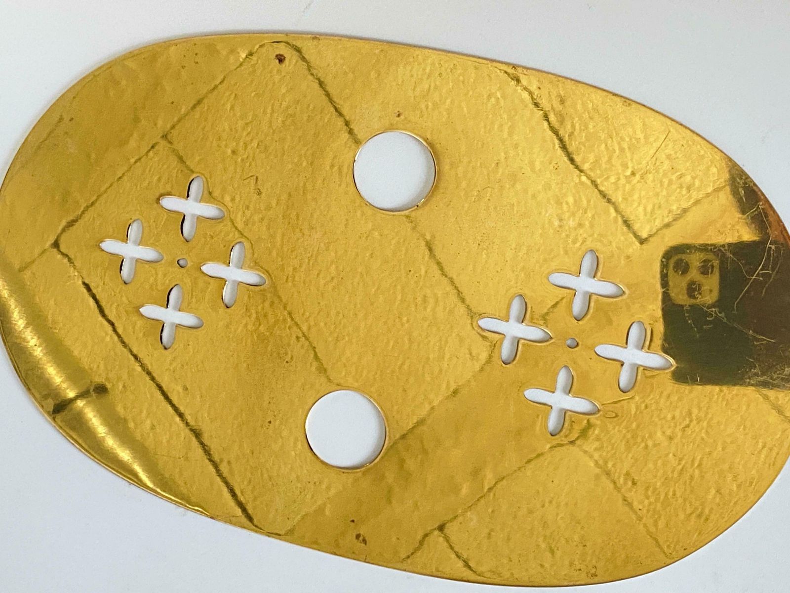 Platter In Brass, Candle Holder, Gold Colour, By Josef Frank 1940 photo 484.0