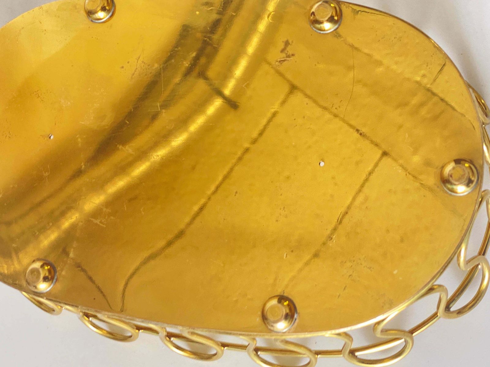 Platter In Brass, Candle Holder, Gold Colour, By Josef Frank 1940 photo buy