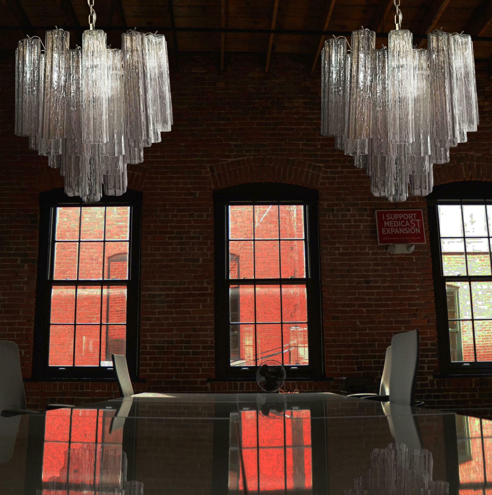 Stylish Murano Glass Tube Chandeliers, 36 Smoked Glass Tube photo 2583.0