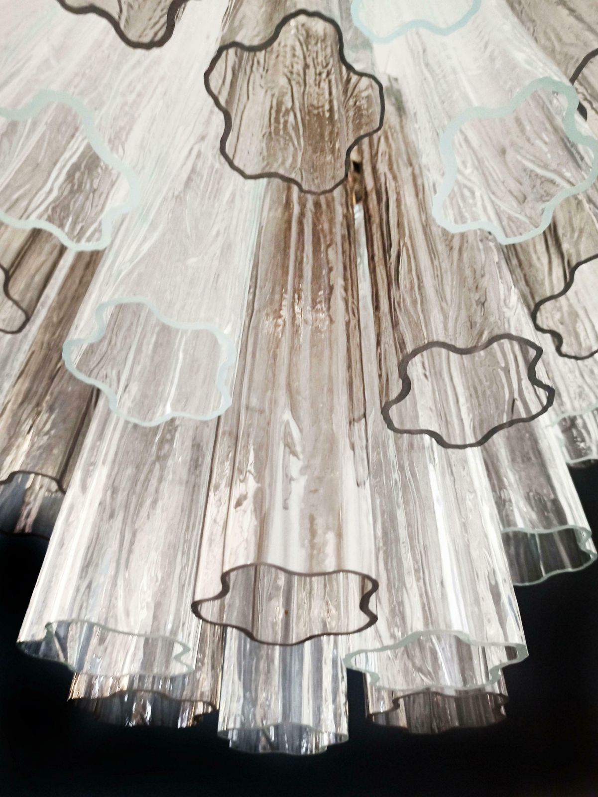 Stylish Murano Glass Tube Chandeliers, 36 Smoked Glass Tube photo buy