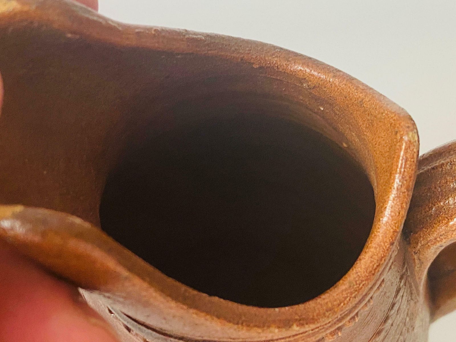 photo furniture Stoneware Jug Pitcher Beautiful Patina From France Circa 1960 Brown