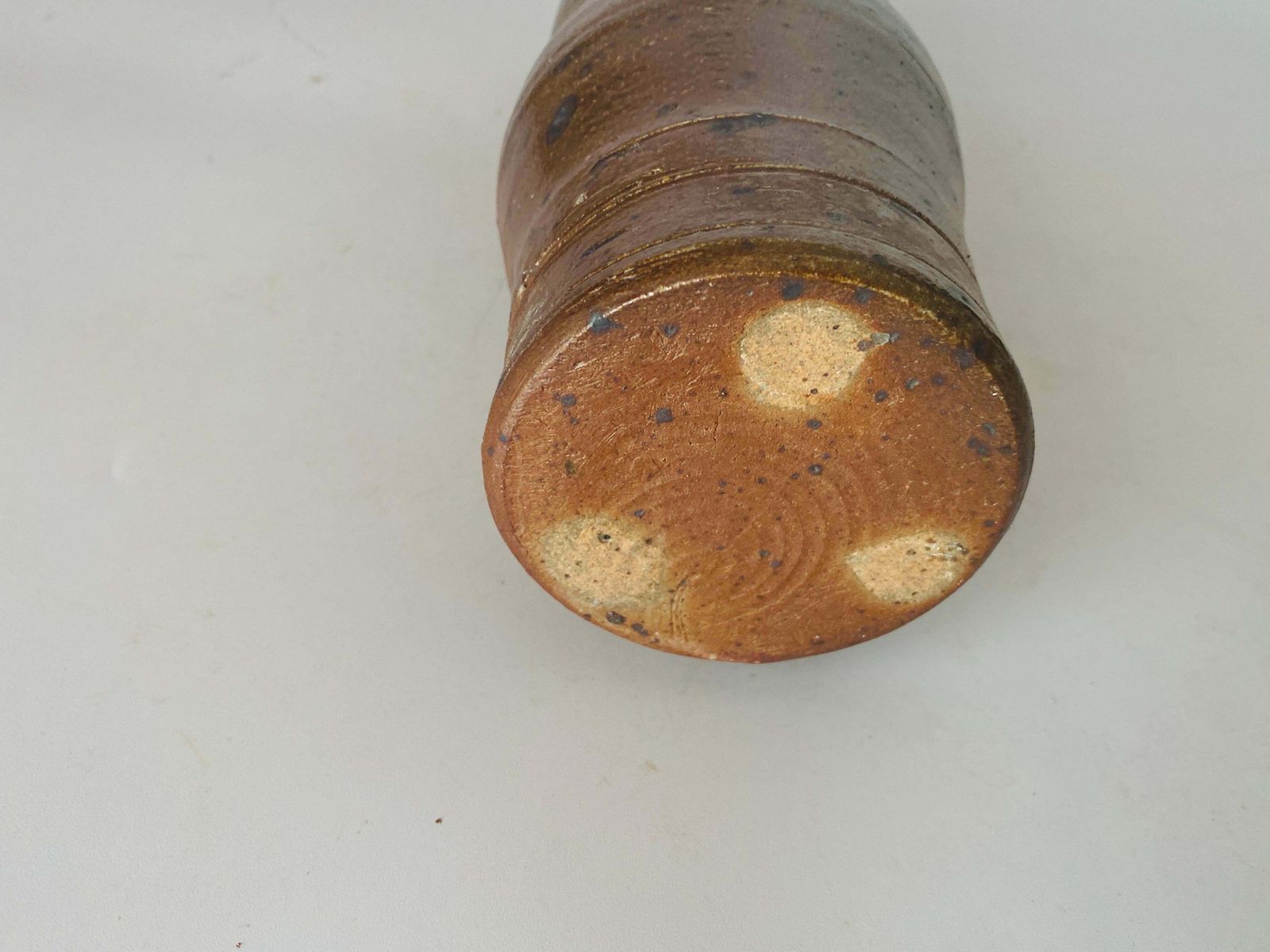 Cylender Ceramic Stoneware Vase La Borne France Circa 1960 Old Patina photo 323.0