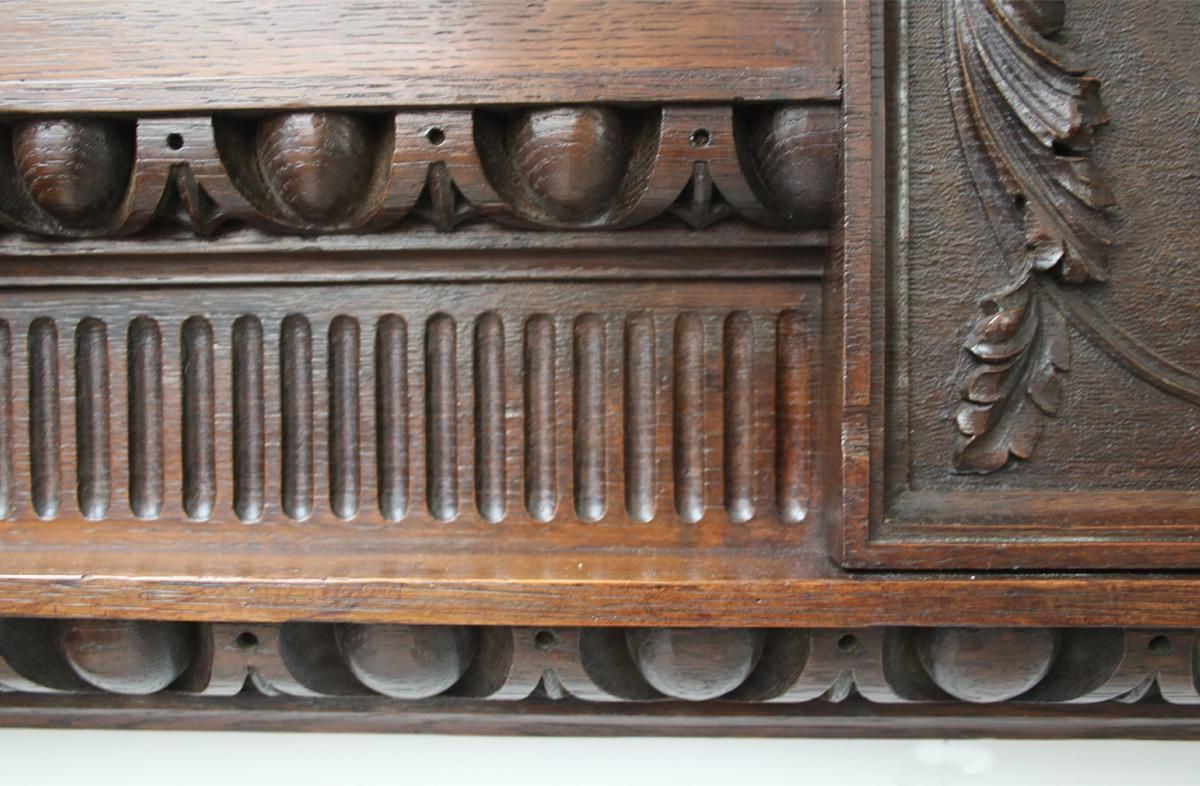 Large And Unusual Restored Reclaimed Antique Late Victorian Carved Oak Fireplace Surround photo vintage