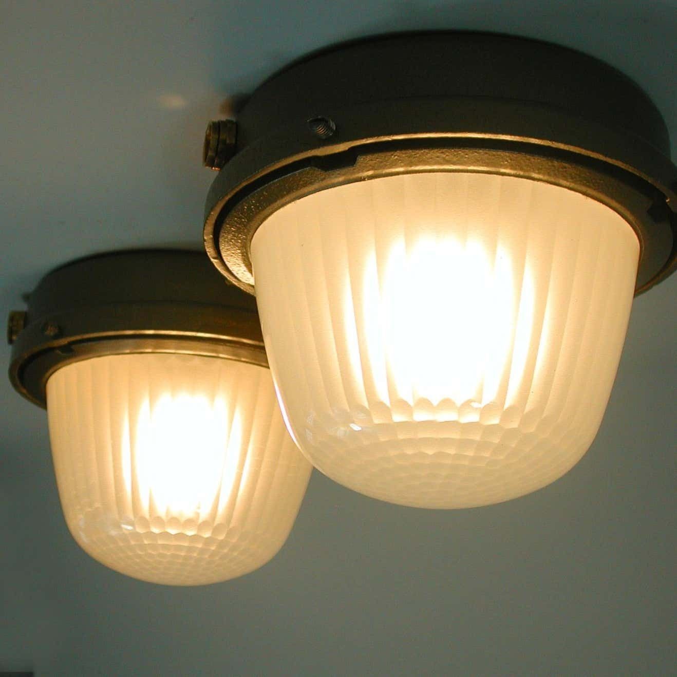 photo for sale Maritime Holophane Sconces Wall Lights By Holophane, France 1950s, Set Of Two